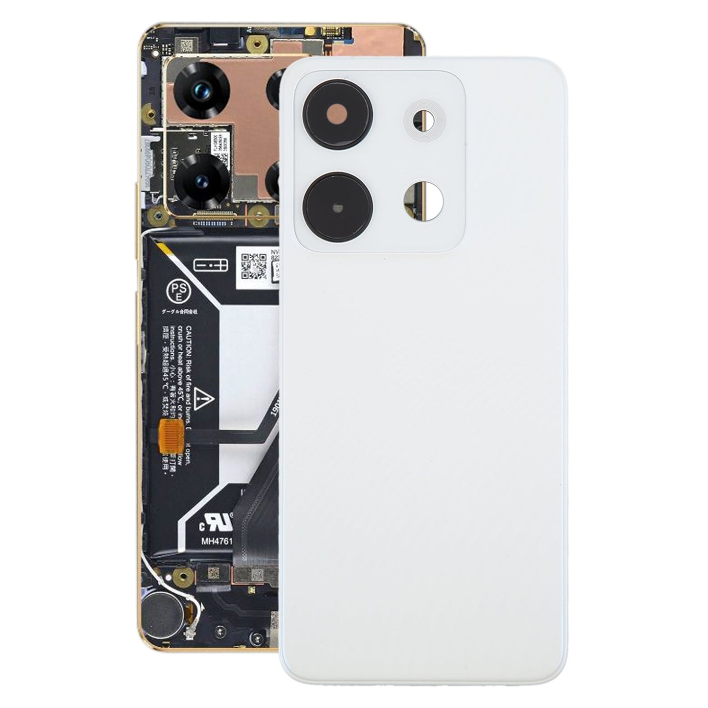 For Infinix Smart 7 X6515 Original Battery Back Cover(White)