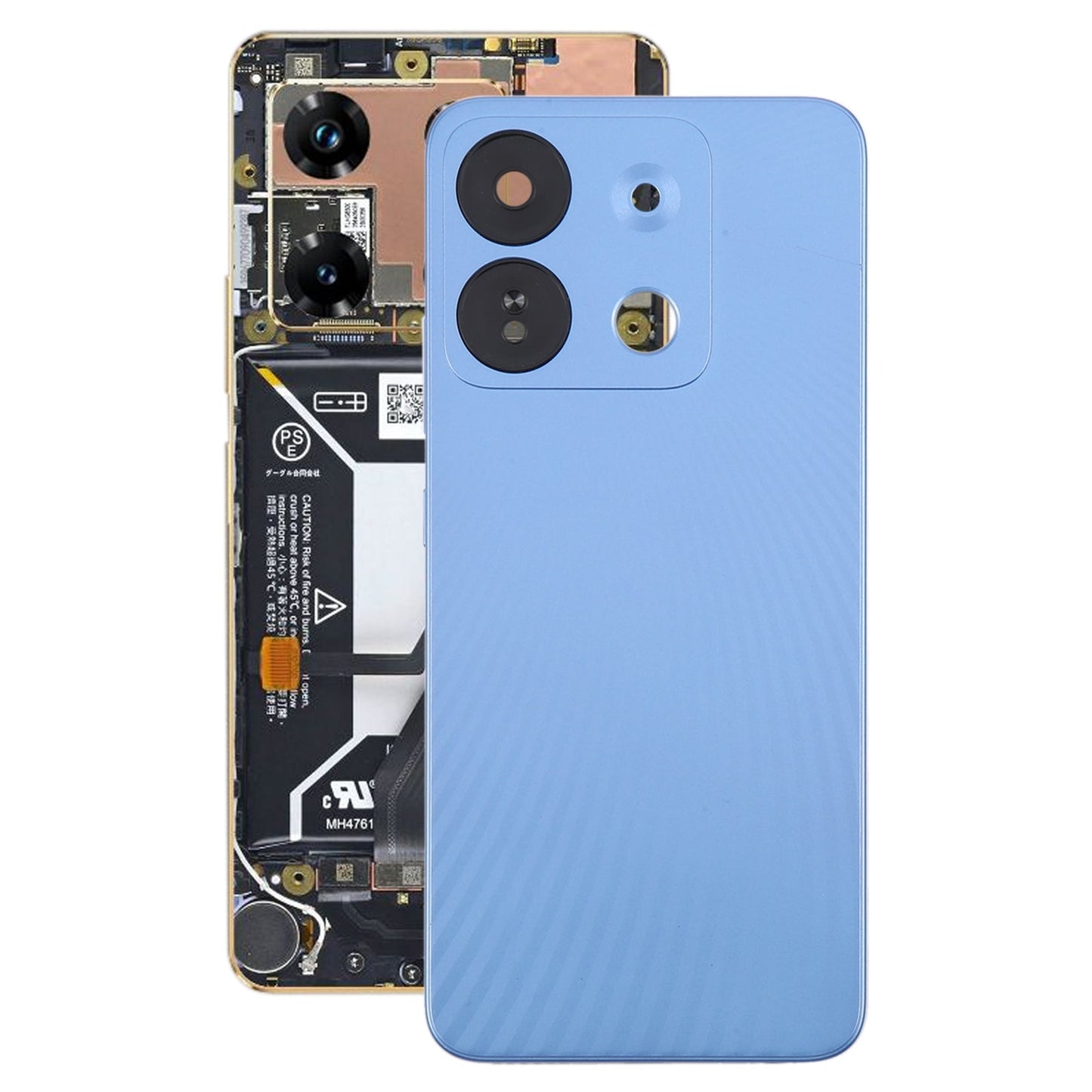 For Infinix Smart 7 HD X6516 Original Battery Back Cover(Blue)