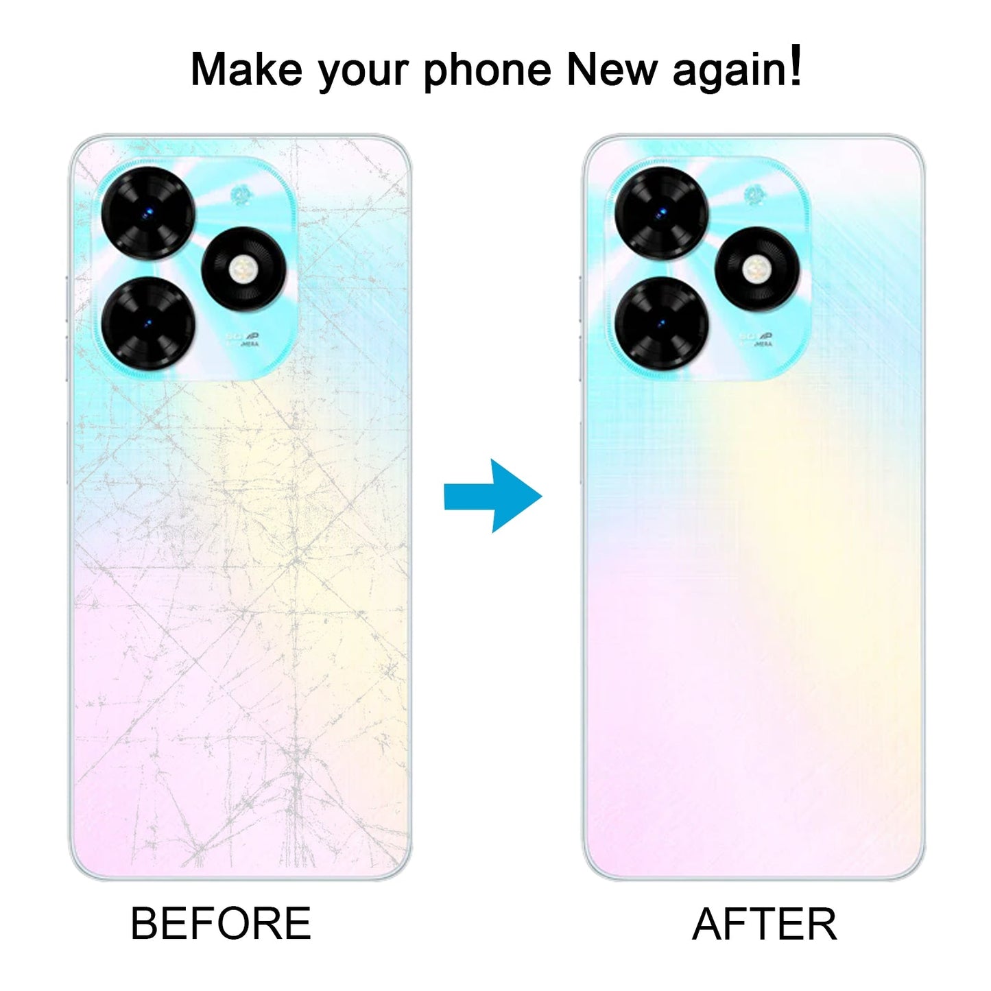 For Tecno Spark 20C Original Battery Back Cover(Gold)