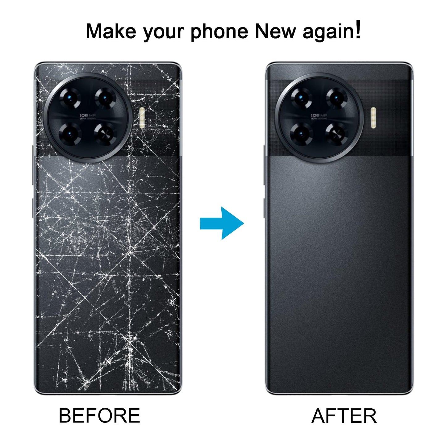 For Tecno Spark 20 Pro+ Original Battery Back Cover(Black)