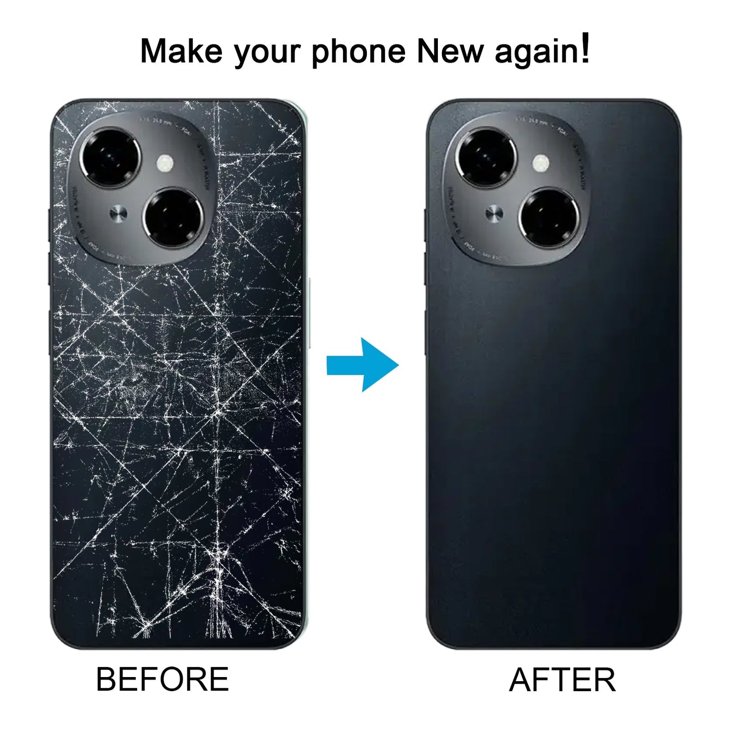 For Tecno Spark Go 1 Original Battery Back Cover(Black)