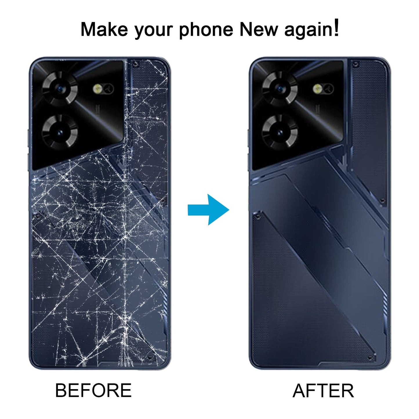 For Tecno Pova 5 4G Original Battery Back Cover(Gold)