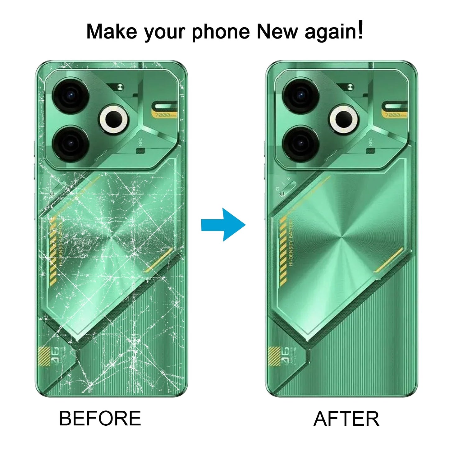 For Tecno Pova 6 Neo 4G Original Battery Back Cover(Black)