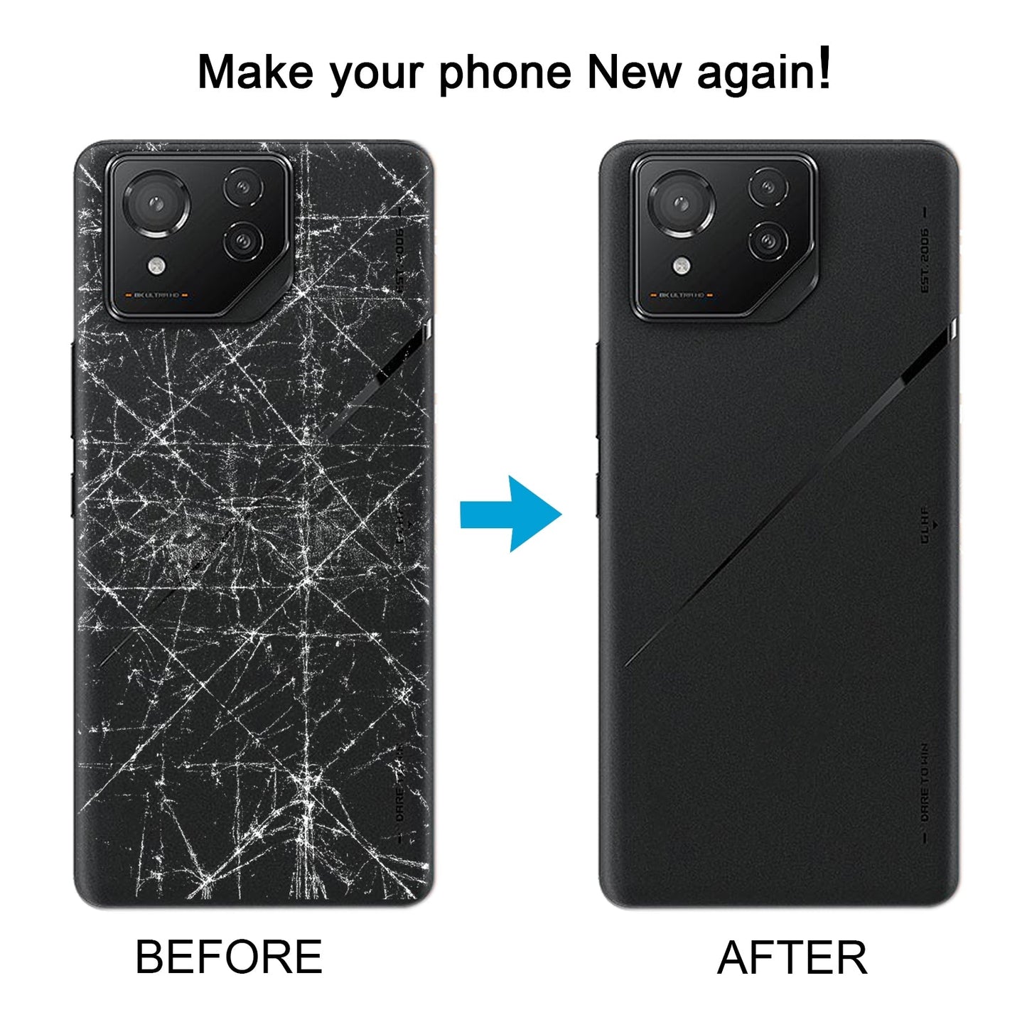 For Asus ROG Phone 8 Pro AI2401 AI2401_A Global Original Glass Battery Back Cover(Grey)