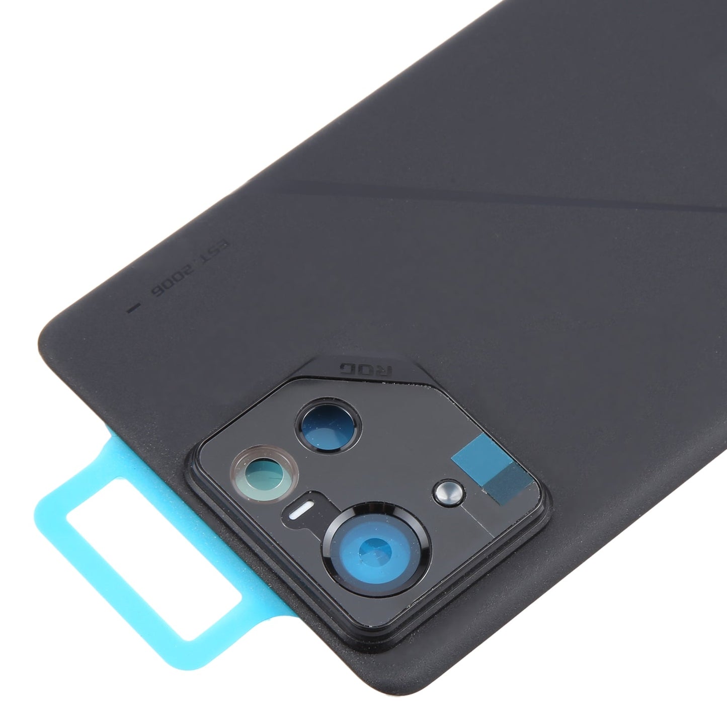 For Asus ROG Phone 8 Pro AI2401 AI2401_A Global Original Glass Battery Back Cover with Camera Frame(Matte Black)