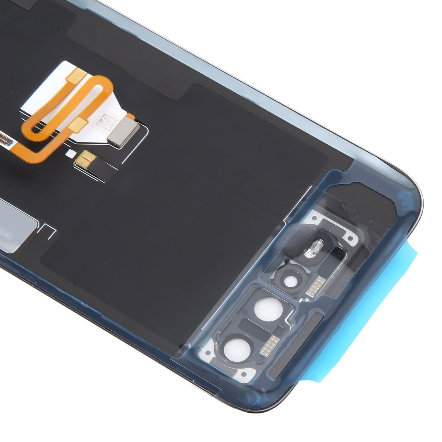 For Asus ROG Phone 6 AI2201-C AI2201-F Glass Battery Back Cover with NFC/Light Cable(Black Red)