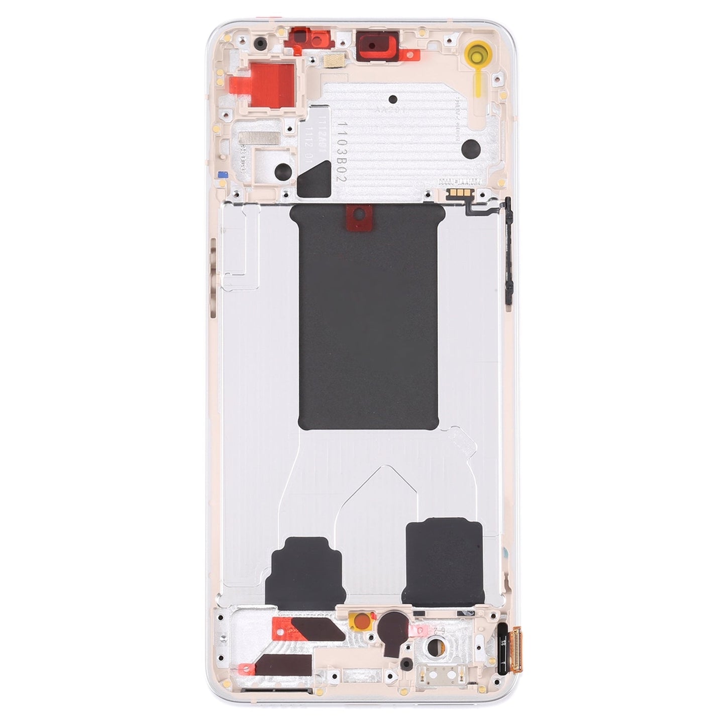 For OPPO Reno7 Pro 5G Front Housing LCD Frame Bezel Plate (Gold)