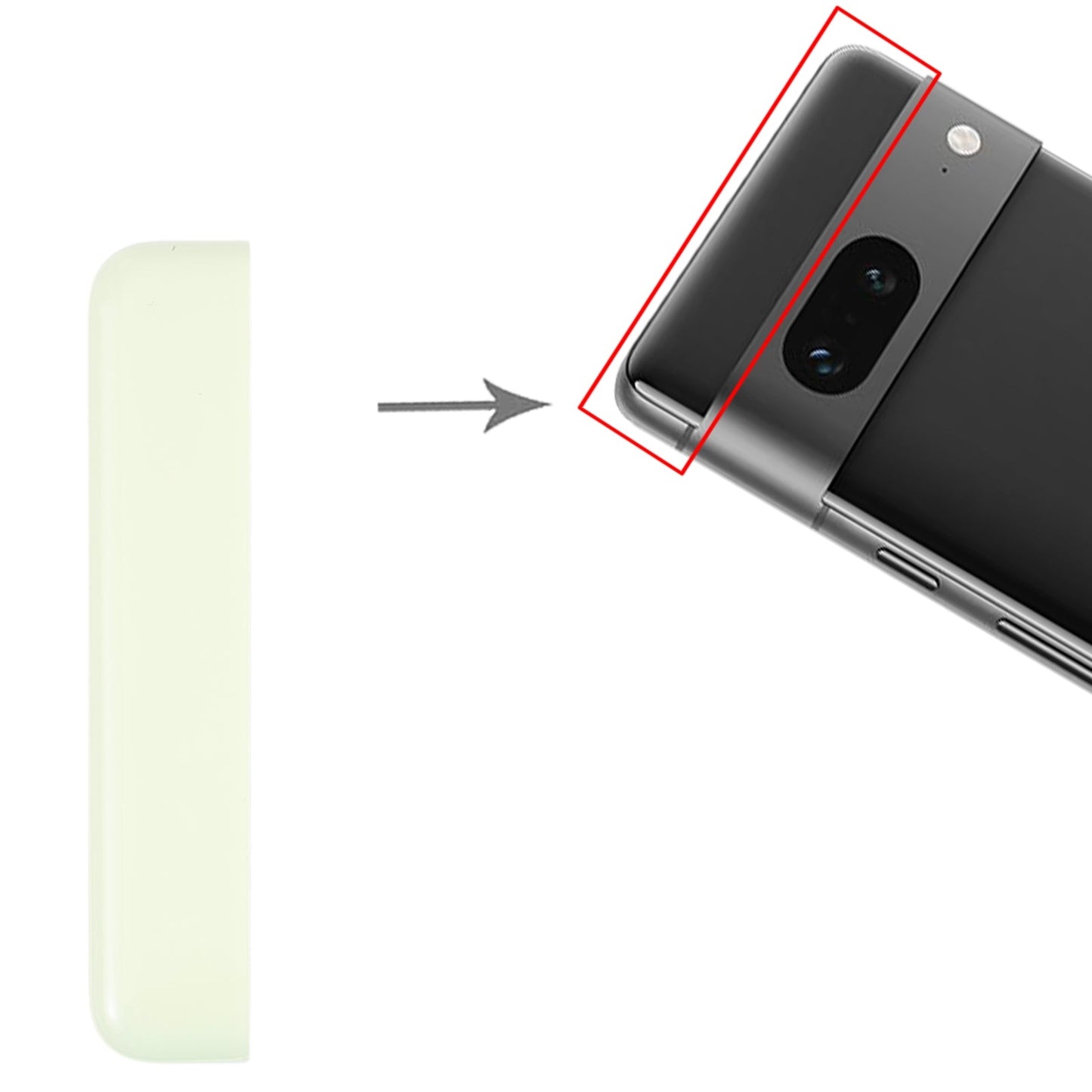 Original Front Upper Top Back Cover for Google Pixel 7 (Yellow)