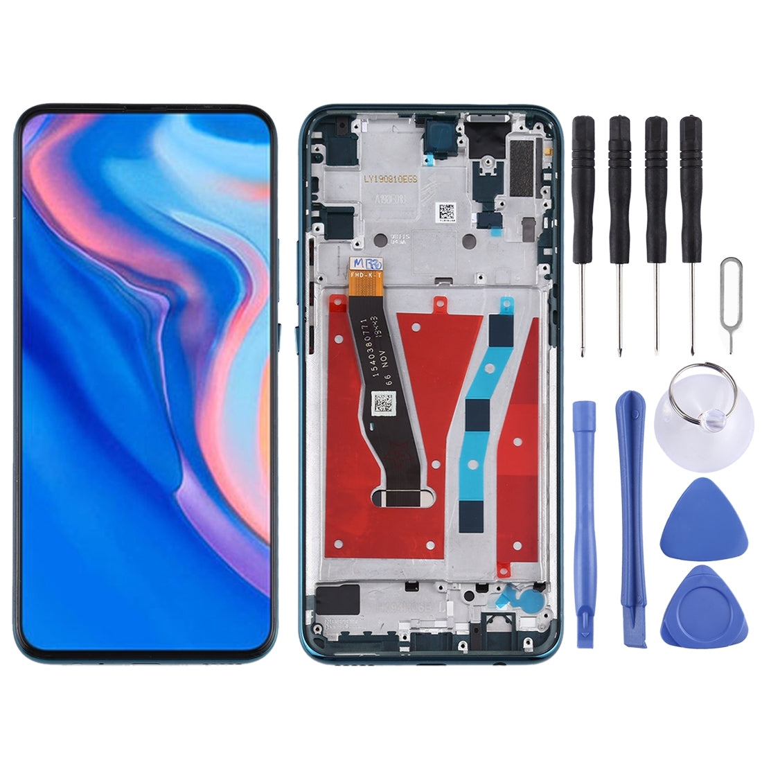 For Honor 9X Global LCD Screen and Digitizer Full Assembly with Frame (Green)