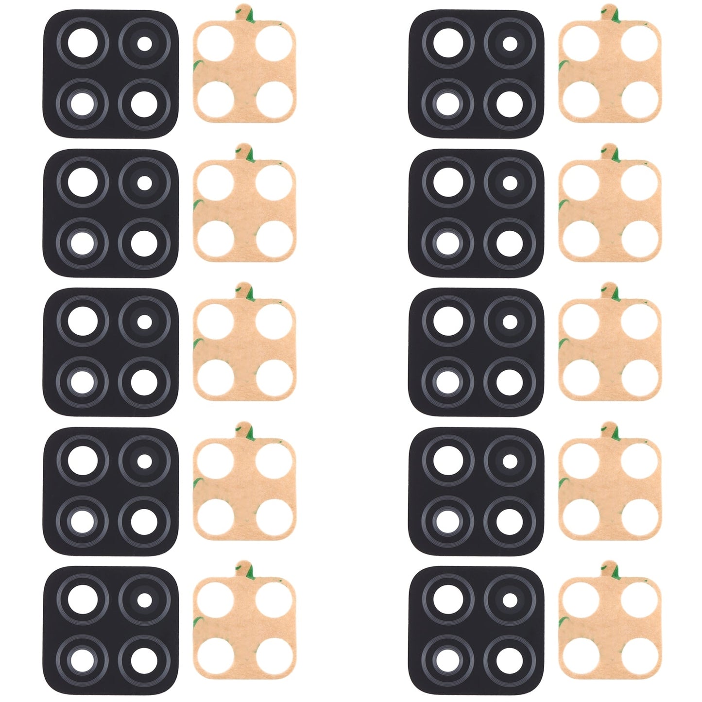 For OPPO A73 5G / A53 5G / A72 5G PDYM20 10pcs Back Camera Lens