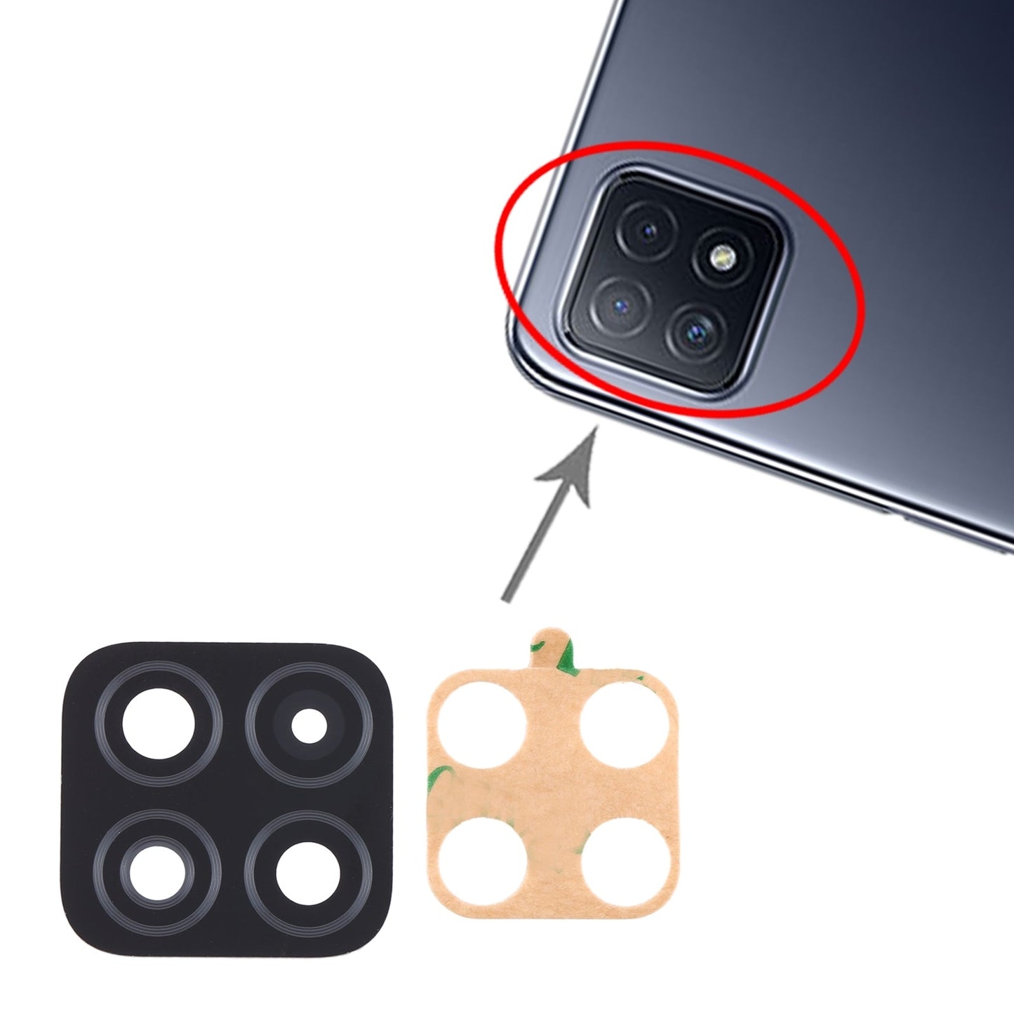 For OPPO A73 5G / A53 5G / A72 5G PDYM20 10pcs Back Camera Lens