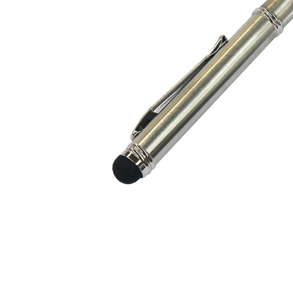 AT-13 Mobile Phone Touch Screen Handwriting Dual-purpose Pen with Black and Red Dual Core(Silver)