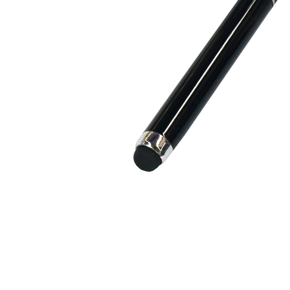 At-16 4 in 1 Mobile Phone Tablet Universal Handwriting Touch Screen Pen with Common Writing Pen & Red Laser & LED Light Function(Black)