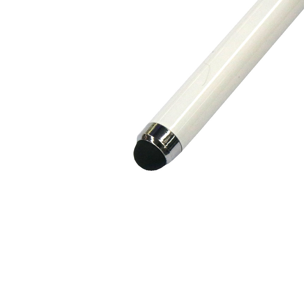 At-16 4 in 1 Mobile Phone Tablet Universal Handwriting Touch Screen Pen with Common Writing Pen & Red Laser & LED Light Function(White)