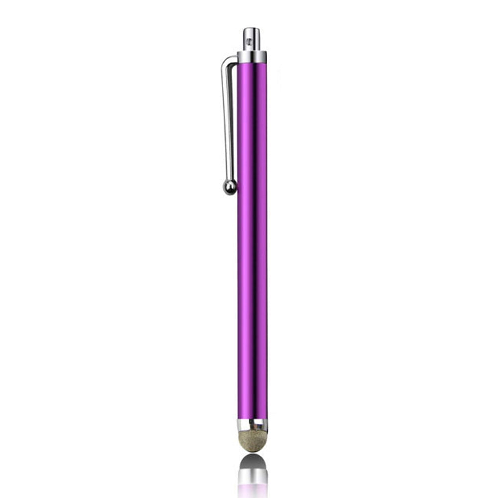AT-19 Silver Fiber Pen Tip Stylus Capacitive Pen Mobile Phone Tablet Universal Touch Pen(Purple)