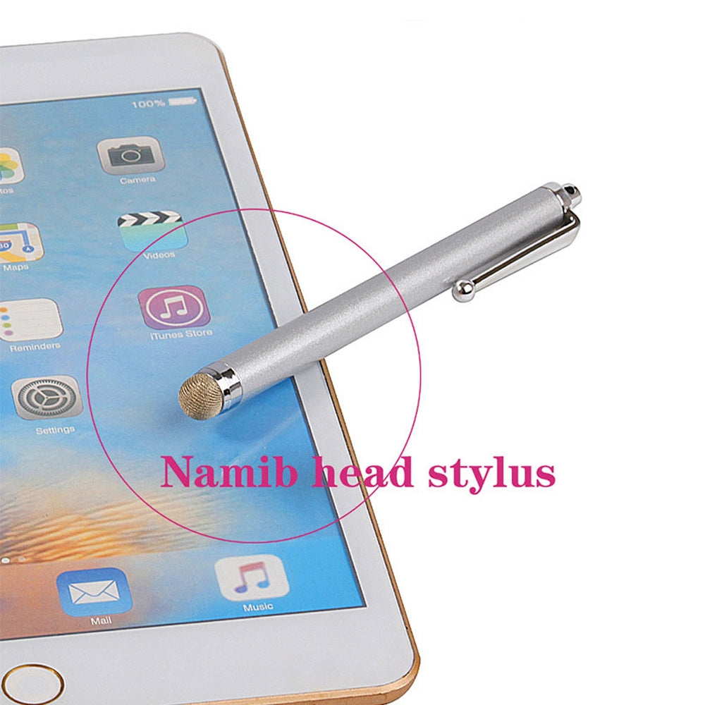 AT-19 Silver Fiber Pen Tip Stylus Capacitive Pen Mobile Phone Tablet Universal Touch Pen(Rose Red)