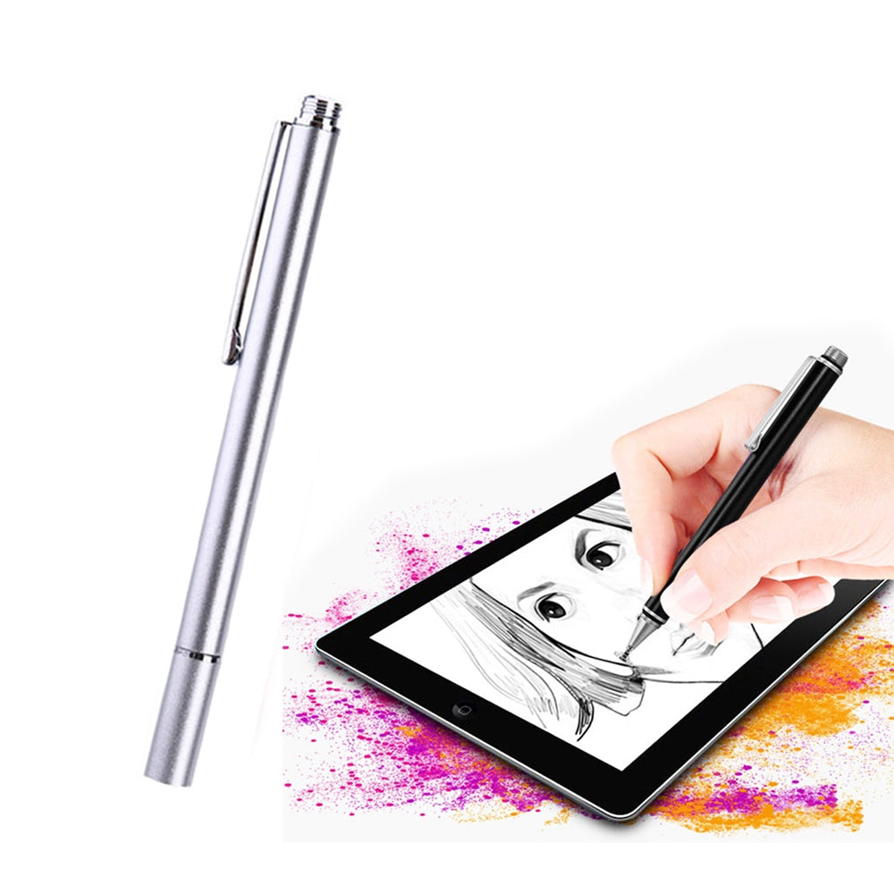 AT-21 Mobile Phone Touch Screen Capacitive Pen Drawing Pen(Silver)