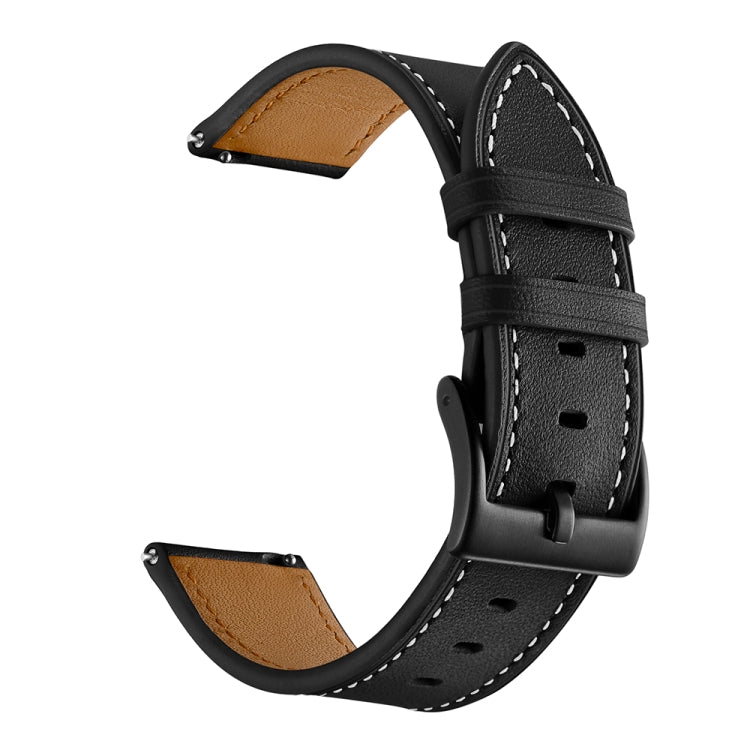 First Layer Leather Car Line Solid Color Watch Strap, For Amazfit GTR 3 / GTR 3 Pro, For Amazfit GTS 3 / GTS 2e