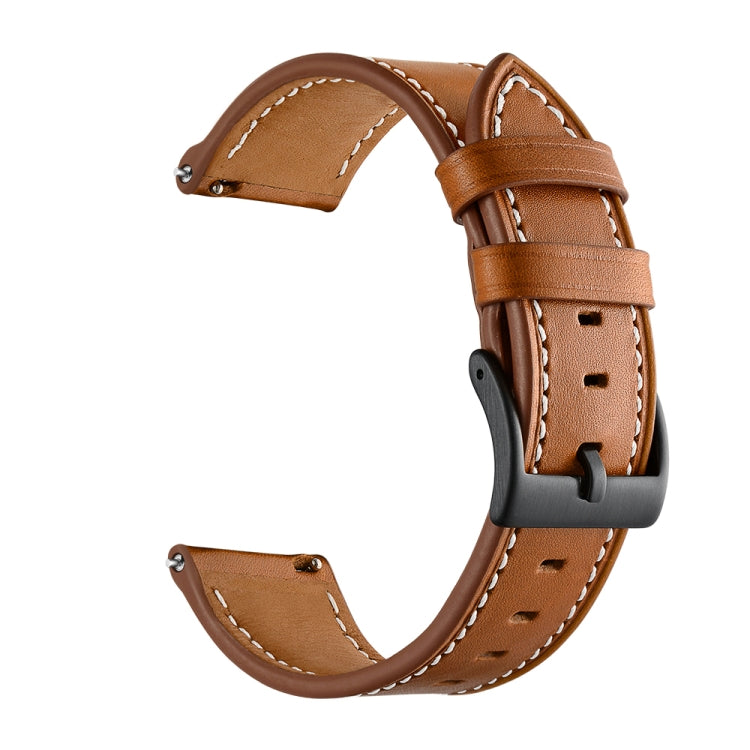 First Layer Leather Car Line Solid Color Watch Strap, For Amazfit GTR 3 / GTR 3 Pro, For Amazfit GTS 3 / GTS 2e
