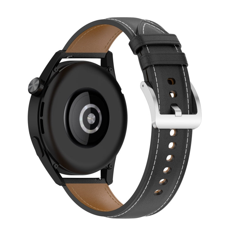 Calf Texture Sewing Thread Watchband, For Huami Amazfit GTR 3 / GTR 3 Pro, For Huami Amazfit GTR 2e / GTR 2