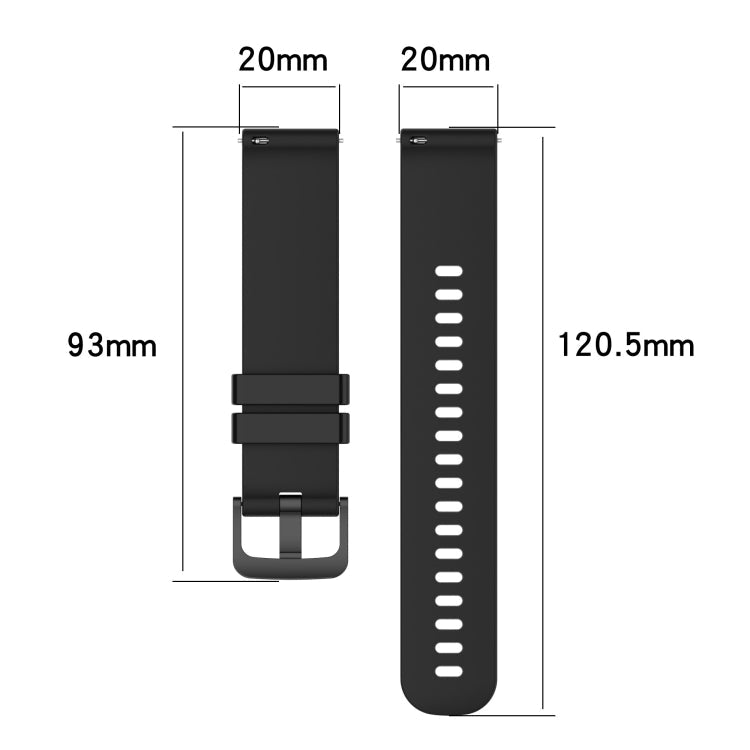 20mm Carbon Fiber Striped Silicone Strap, For Amazfit BIP, For Amazfit BIP Lite