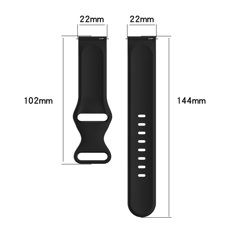 22mm Silicone Solid Color Watch Band, For Amazfit 3, For Amazfit GTR 47mm