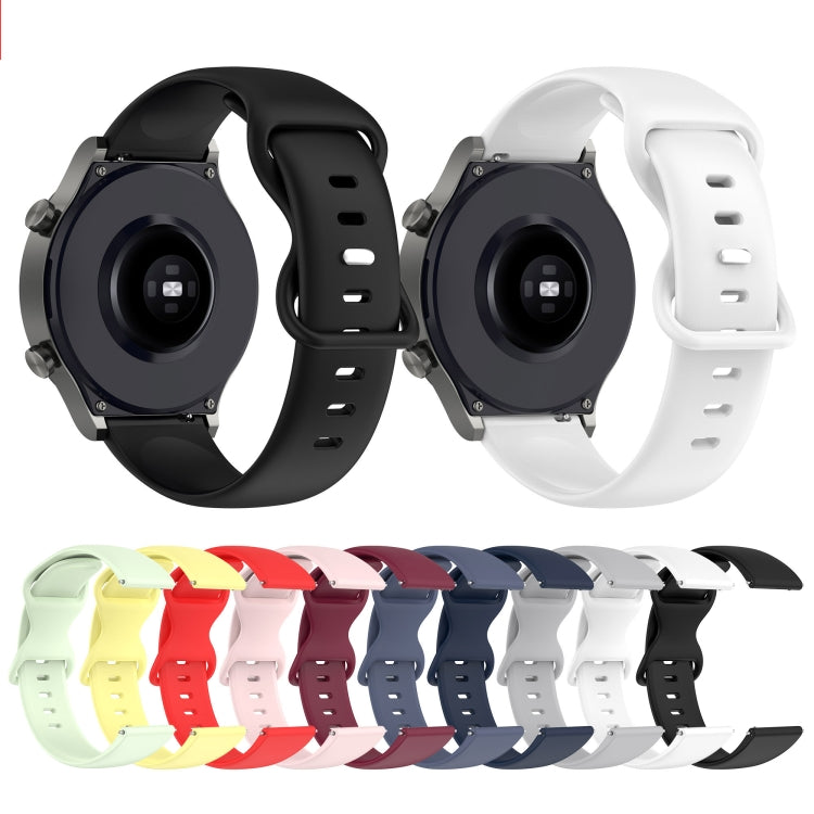 22mm Silicone Solid Color Watch Band, For Amazfit Stratos 2