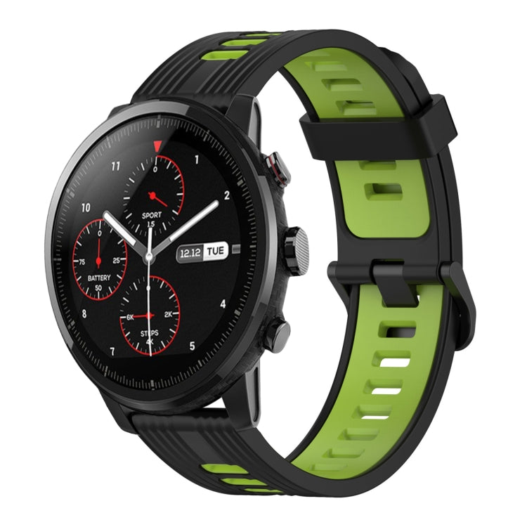 22mm Vertical Pattern Two-Color Silicone Watch Band, For Amazfit 3, For Amazfit GTR 47mm