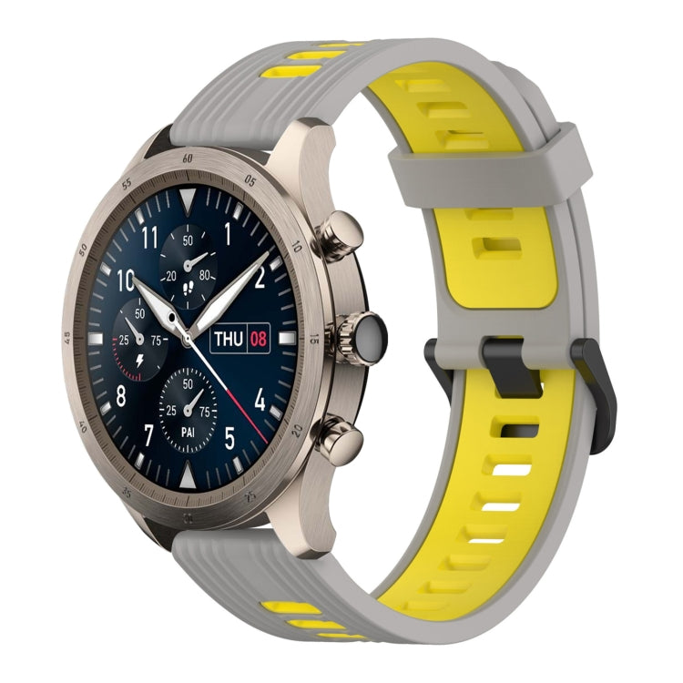 22mm Vertical Pattern Two-Color Silicone Watch Band, For Amazfit 2 Stratos, For  Amazfit Z