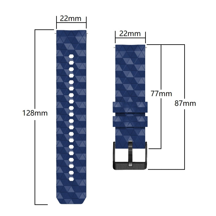22mm Football Pattern Two-Color Silicone Strap, For Amazfit 2 Stratos, For Amazfit Z
