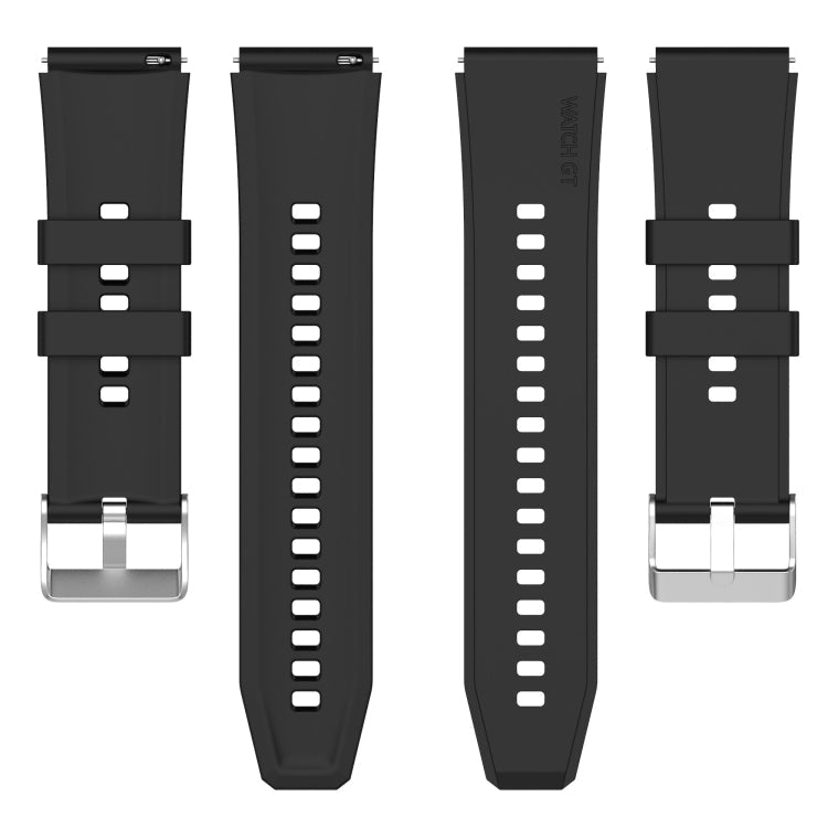 Protruding Head Silicone Strap Silver Buckle, For Huami Amazfit GTS 3 20mm, For Huami Amazfit GTS 2e 20mm
