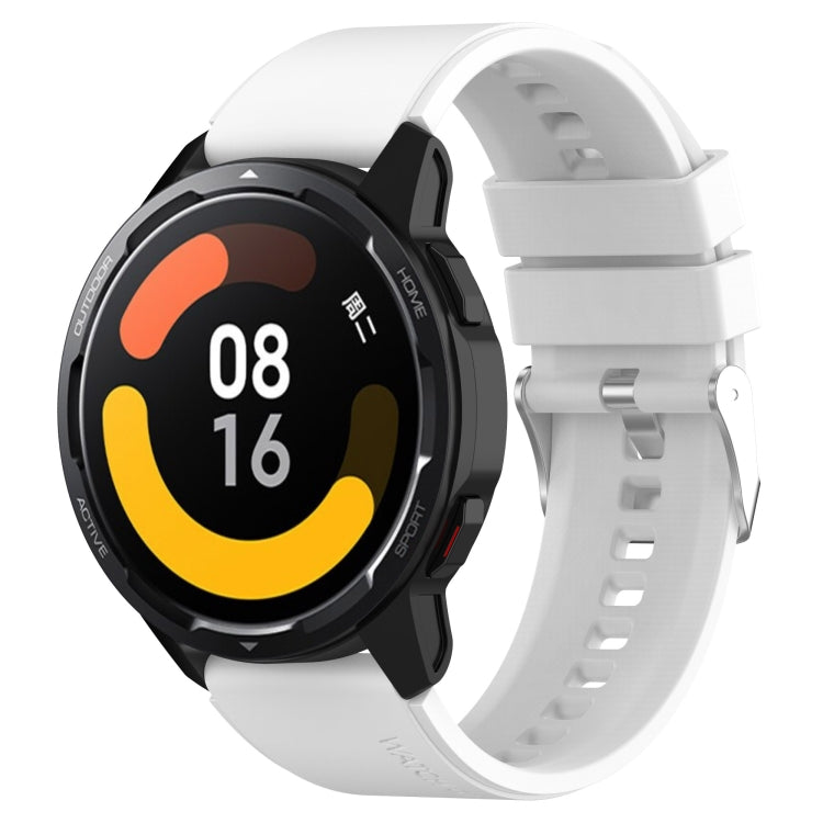 Protruding Head Silicone Strap Silver Buckle, For Huami Amazfit GTS 3 20mm, For Huami Amazfit GTS 2e 20mm