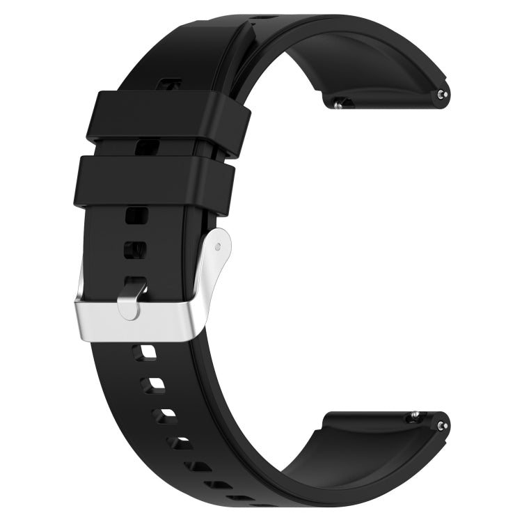 Protruding Head Silicone Strap Silver Buckle, For Huami Amazfit Pop / Amazfit Pop Pro 20mm, For Huami Amazfit GTR 42mm / GTS 20mm