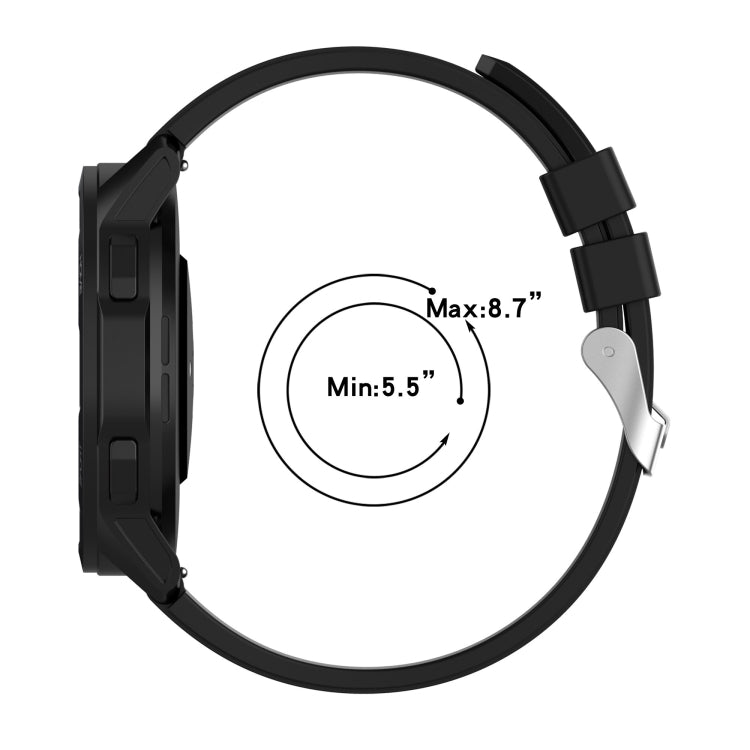 Protruding Head Silicone Strap Silver Buckle, For Huami Amazfit Pop / Amazfit Pop Pro 20mm, For Huami Amazfit GTR 42mm / GTS 20mm