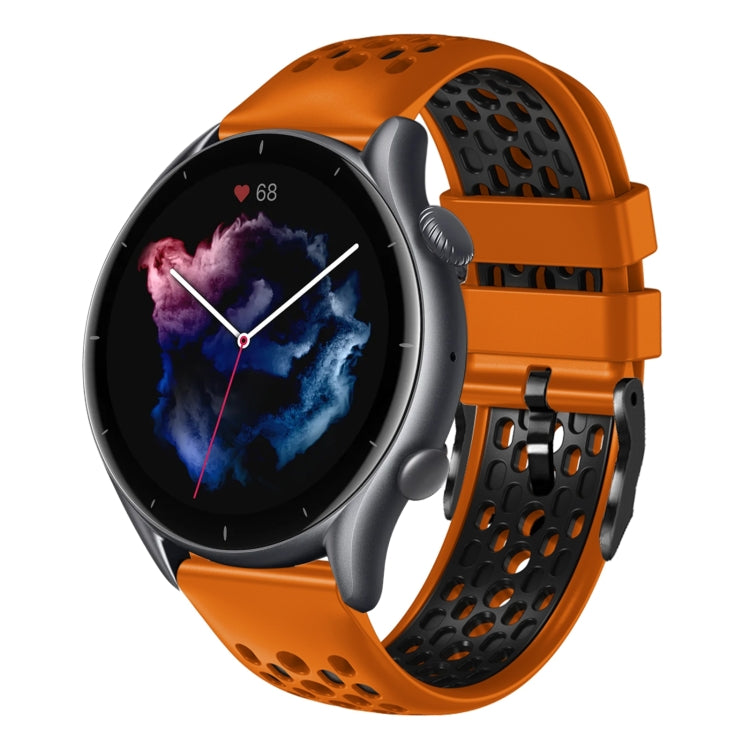 22mm Two-Color Breathable Silicone Watch Band, For Amazfit GTR 3, For Amazfit GTR 3 Pro