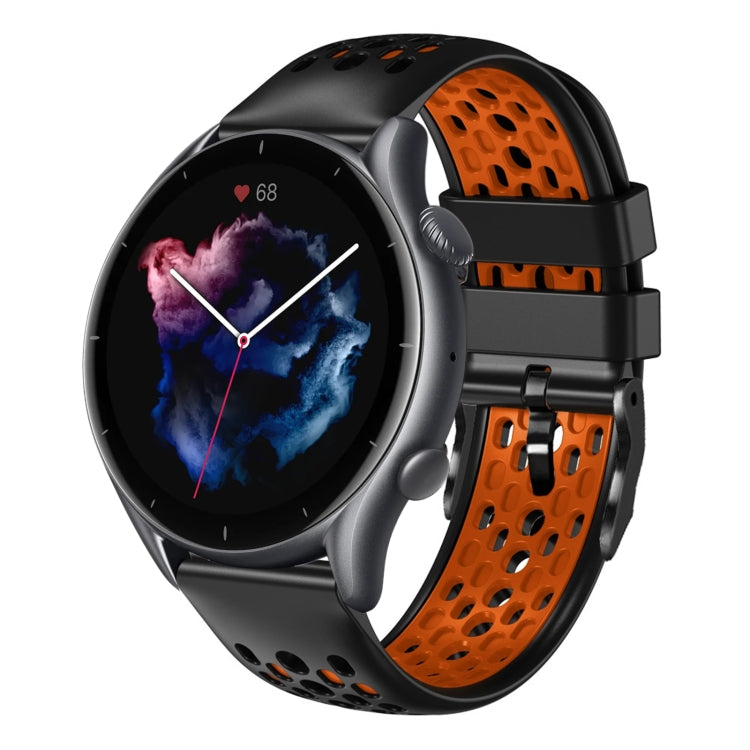 22mm Two-Color Breathable Silicone Watch Band, For Amazfit GTR 3, For Amazfit GTR 3 Pro