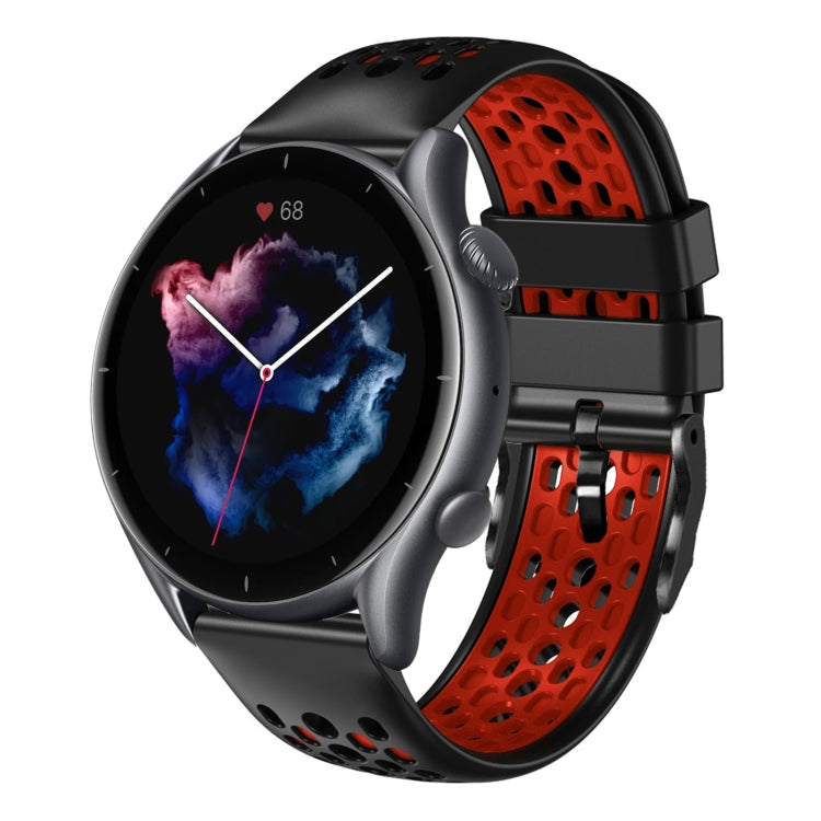 22mm Two-Color Breathable Silicone Watch Band, For Amazfit GTR 3, For Amazfit GTR 3 Pro