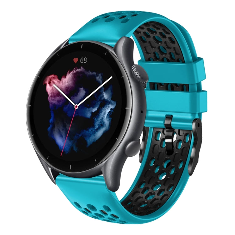 22mm Two-Color Breathable Silicone Watch Band, For Amazfit GTR 3, For Amazfit GTR 3 Pro