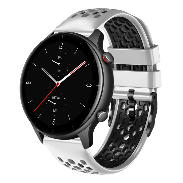 22mm Two-Color Breathable Silicone Watch Band, For Amazfit GTR 2e, For Amazfit GTR 2