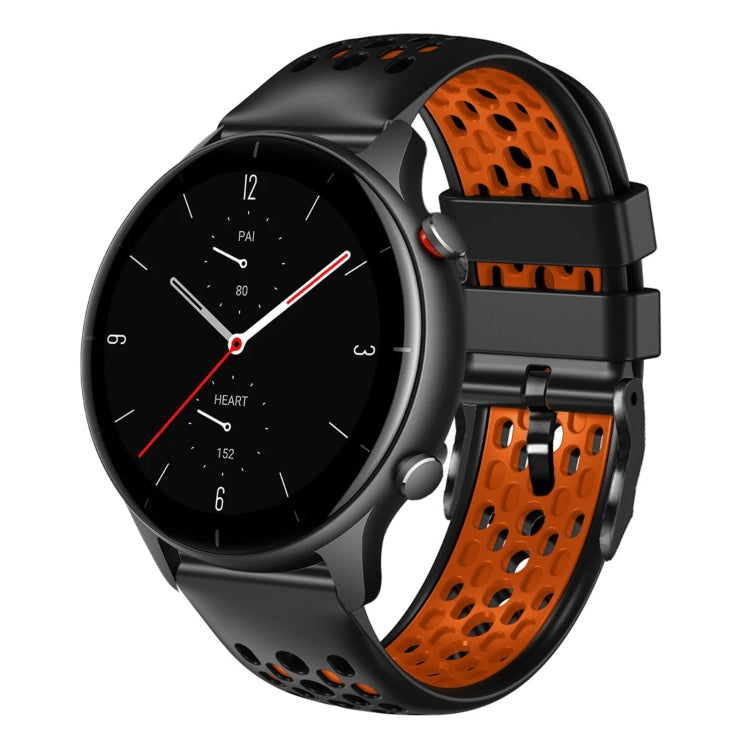 22mm Two-Color Breathable Silicone Watch Band, For Amazfit GTR 2e, For Amazfit GTR 2
