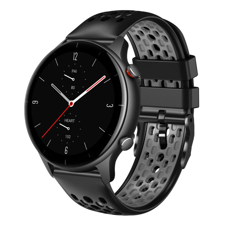 22mm Two-Color Breathable Silicone Watch Band, For Amazfit GTR 2e, For Amazfit GTR 2