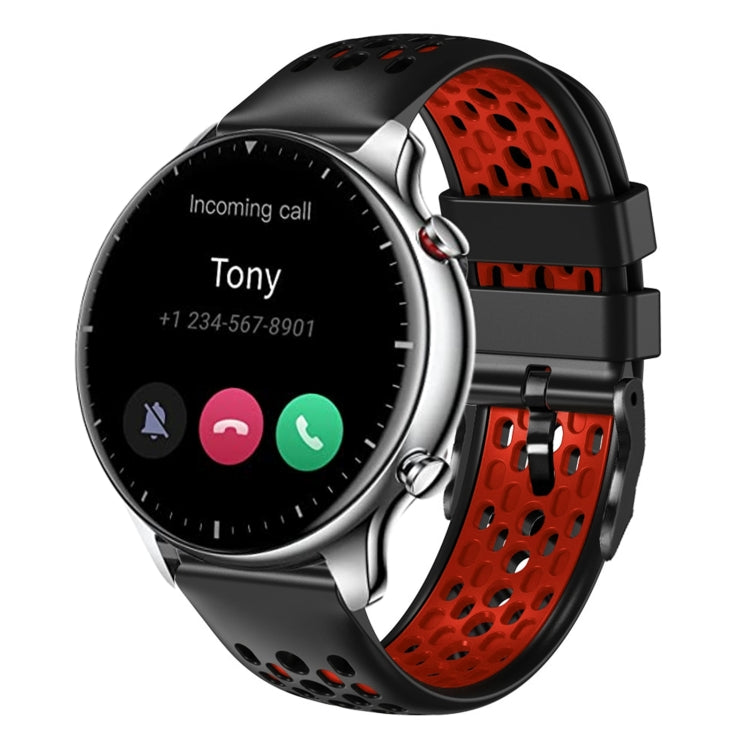 22mm Two-Color Breathable Silicone Watch Band, For Amazfit GTR 2e, For Amazfit GTR 2