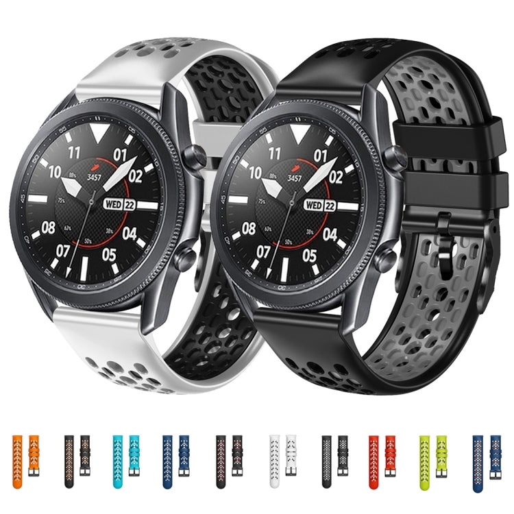 22mm Two-Color Breathable Silicone Watch Band, For Amazfit 3, For Amazfit GTR 47mm