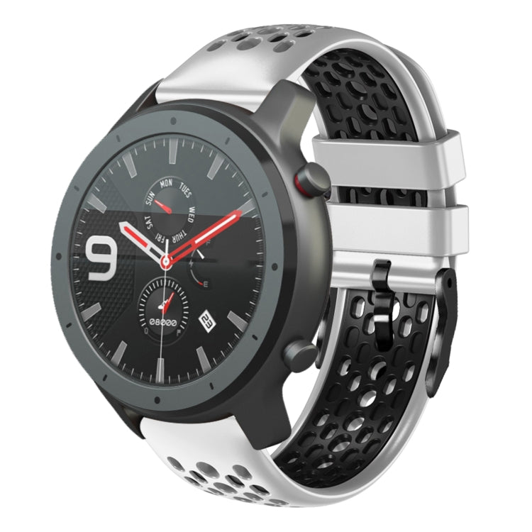 22mm Two-Color Breathable Silicone Watch Band, For Amazfit 3, For Amazfit GTR 47mm