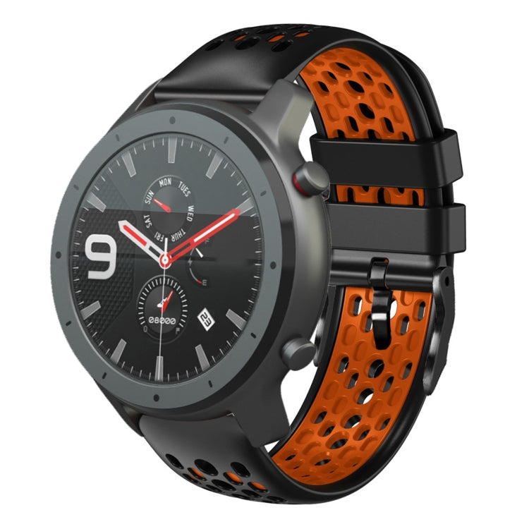22mm Two-Color Breathable Silicone Watch Band, For Amazfit 3, For Amazfit GTR 47mm