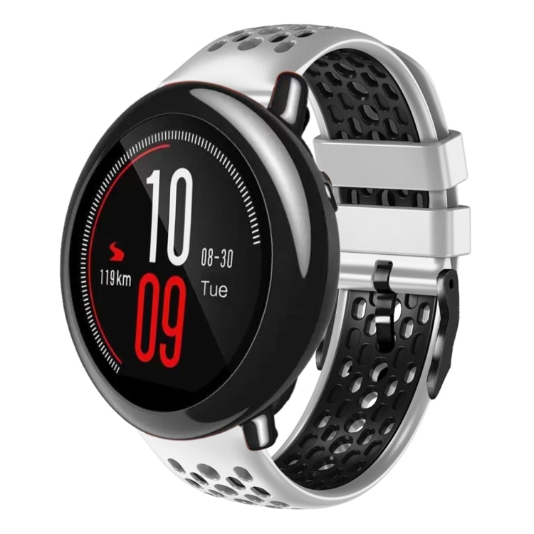 22mm Two-Color Breathable Silicone Watch Band, For Amazfit Pace, For Amazfit Stratos