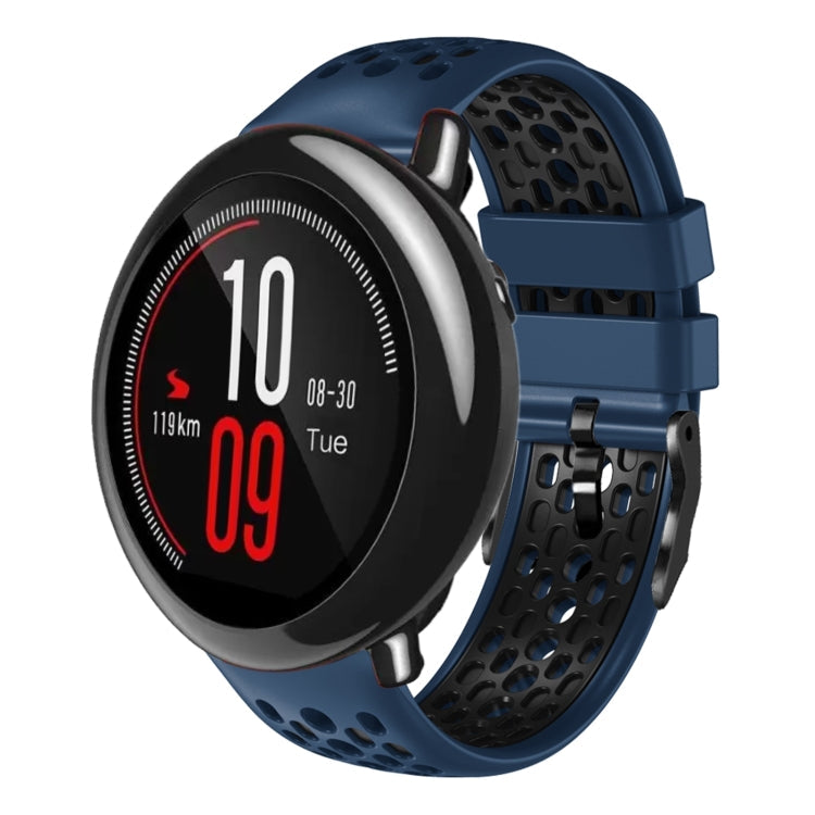 22mm Two-Color Breathable Silicone Watch Band, For Amazfit Pace, For Amazfit Stratos