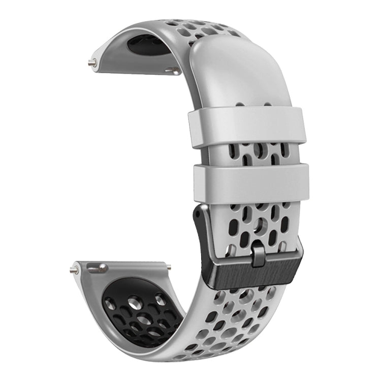 22mm Two-Color Breathable Silicone Watch Band, For Amazfit 2 Stratos