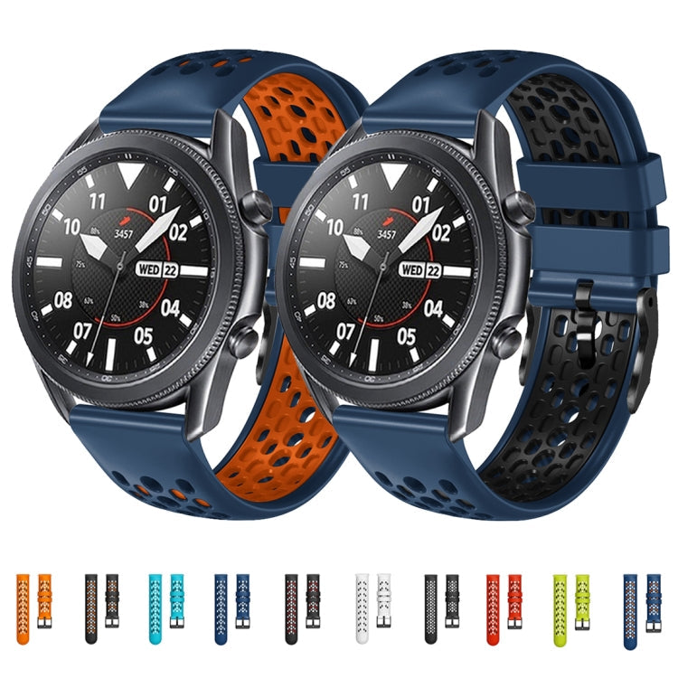 22mm Two-Color Breathable Silicone Watch Band, For Amazfit 2 Stratos