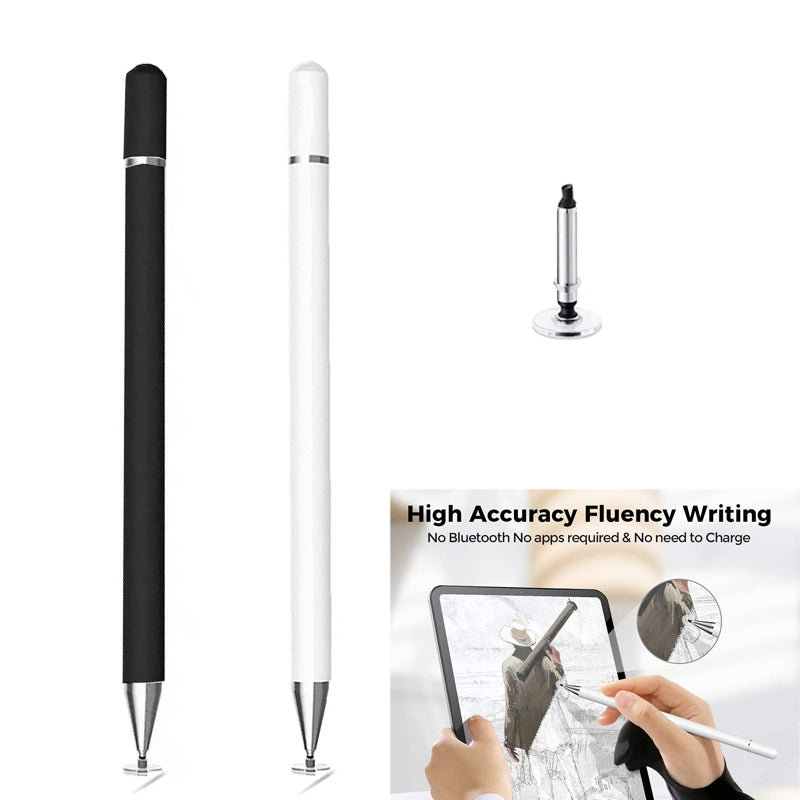 AT-29 High Accuracy Single Use Magnetic Suction Passive Capacitive Pen Mobile Phone Touch Stylus with 1 Pen Head(White)